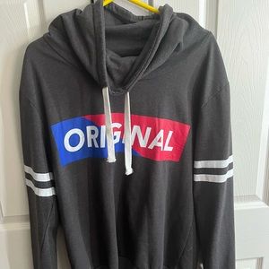 Hoodless hoodie- lightly worn. Runs small!